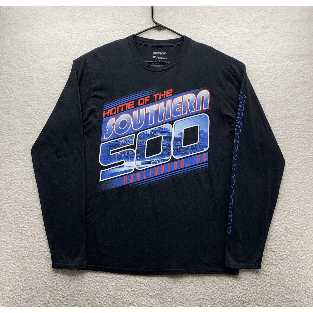 Darlington‎ RacewayFanatics T-Shirt Mens Medium Black Nascar Southern 500 Racing